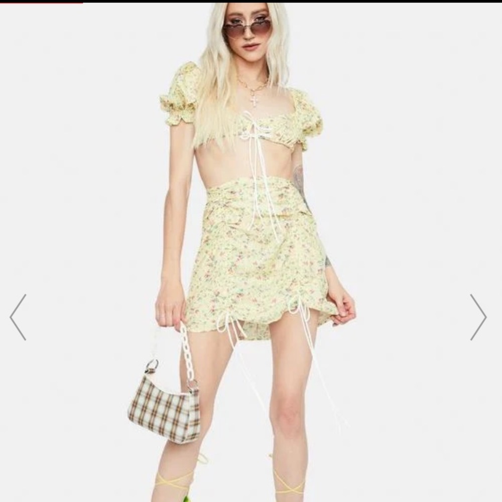 💐MEADOW BLISS FLORAL RIBBON TIE TOP SET Large💐